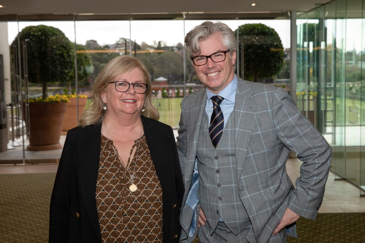 Acting Principal Morag Howard with Principal Nick Evans at the 2023 Founders Day Lunch